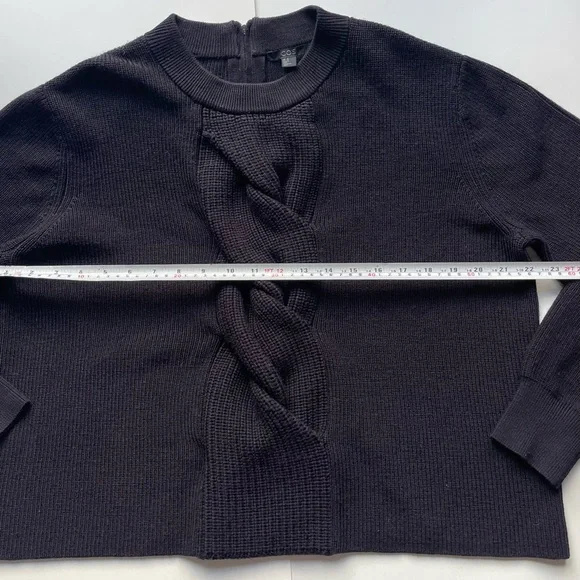 COS Chunky Knit Front Knot Twist Wool Sweater - Picture 7 of 10